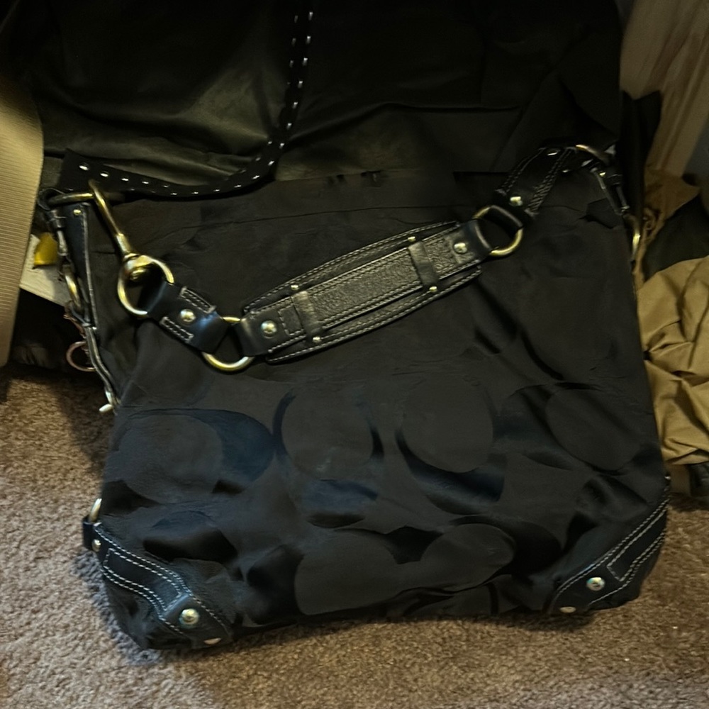 Black couch shoulder bag